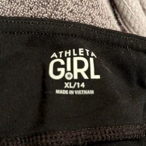 Athleta girl black full length leggings. XL/14. Worn three times !